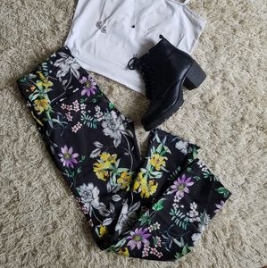 Floral H&M Ankle-Length Slacks